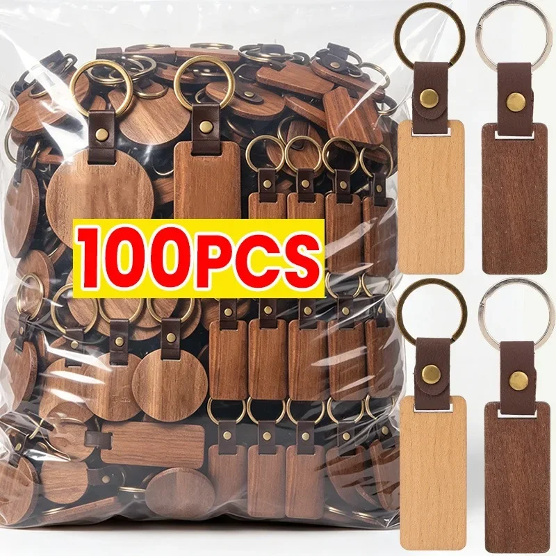 5-100 ชิ้น พวงกุญแจไม้เปล่า DI - Wood Ring Blank บทวิจารณ์และราคา