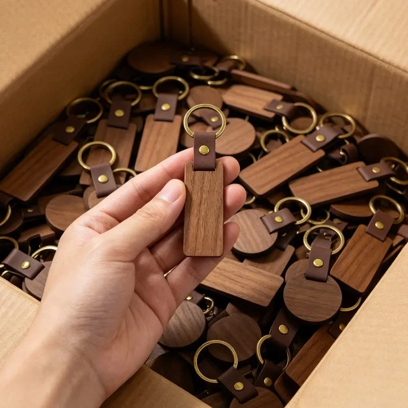 5-100 ชิ้น พวงกุญแจไม้เปล่า DI - Wood Ring Blank บทวิจารณ์และราคา