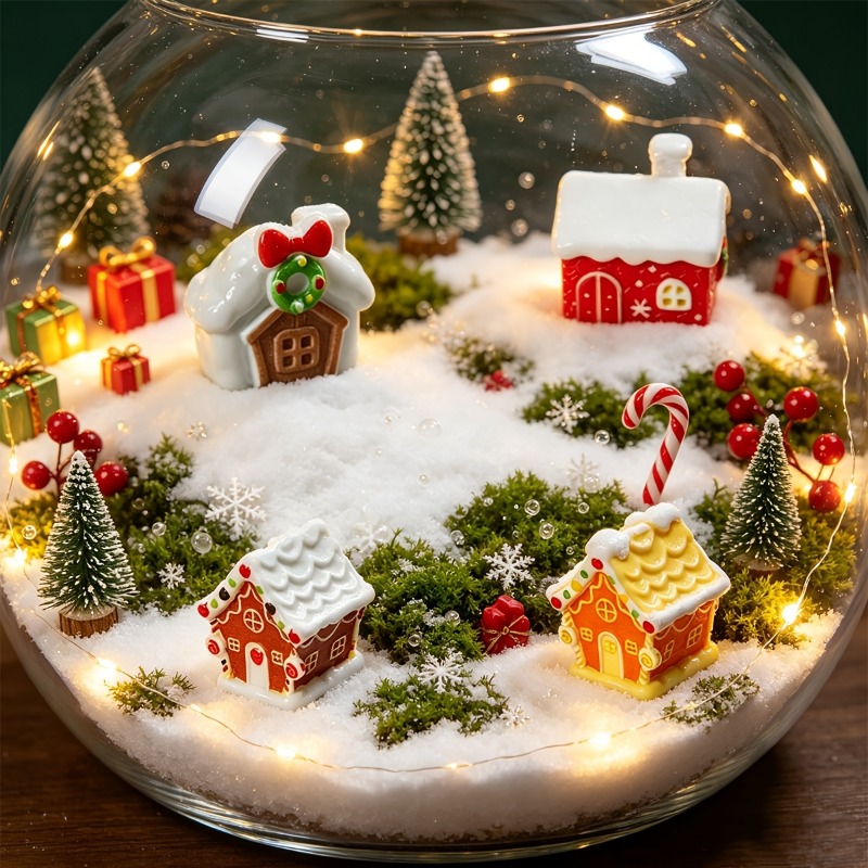 6 ชิ้น จี้บ้านขนมปังขิงเรซิ่น  - Resin Crafts Diy บทวิจารณ์และราคา