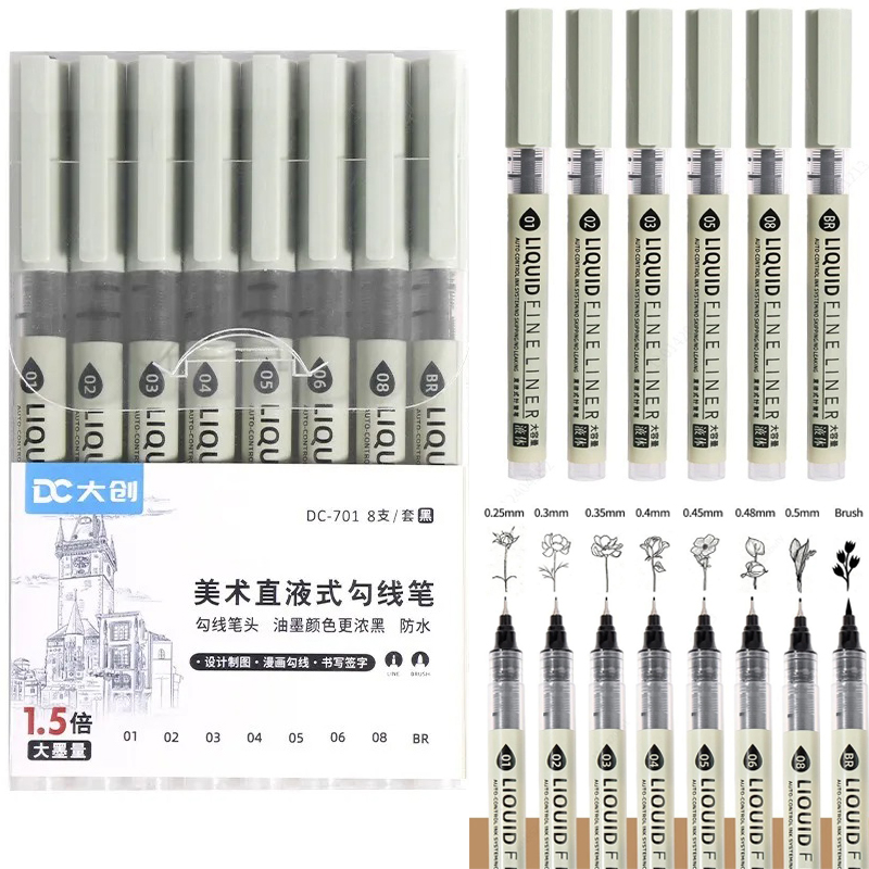 ปากกาสีดำ 5/8/12 หัวเล็ก สำหรั - Copic Marker Sketch บทวิจารณ์และราคา