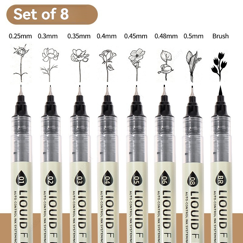 ปากกาสีดำ 5/8/12 หัวเล็ก สำหรั - Copic Marker Sketch บทวิจารณ์และราคา
