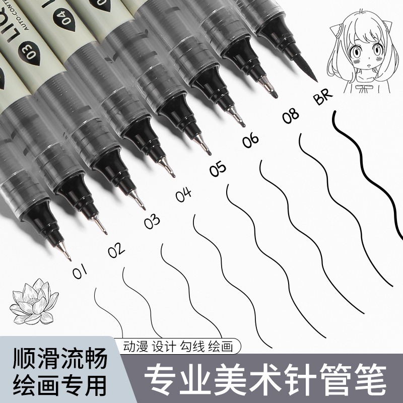 ปากกาสีดำ 5/8/12 หัวเล็ก สำหรั - Copic Marker Sketch บทวิจารณ์และราคา