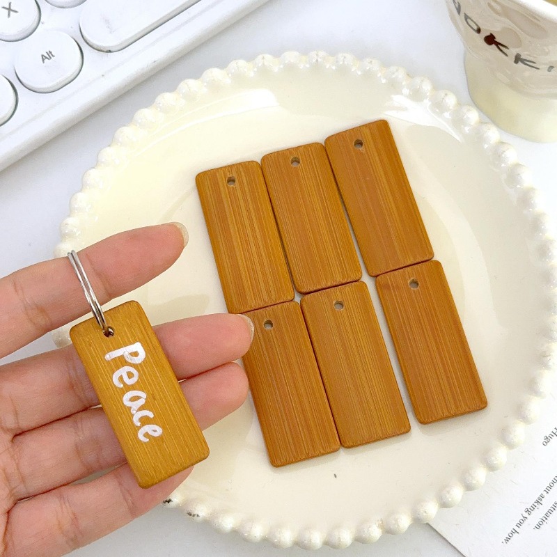 พวงกุญแจไม้ไผ่ธรรมชาติแบบเปล่า - Wood Ring Blank บทวิจารณ์และราคา