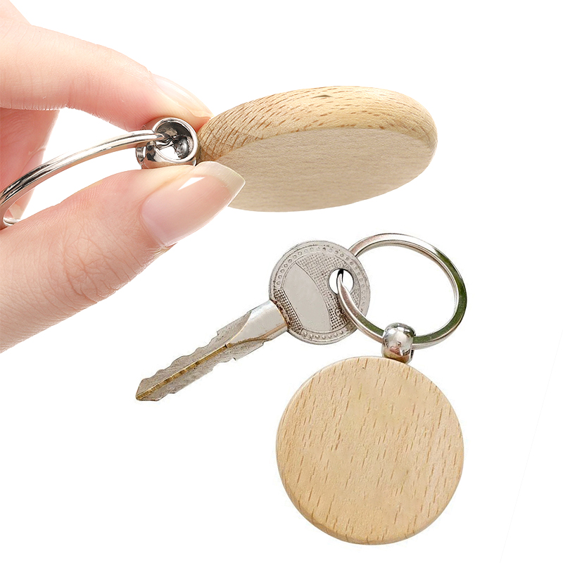 พวงกุญแจไม้เปล่า 10-50 ชิ้น รู - Wood Ring Blank บทวิจารณ์และราคา