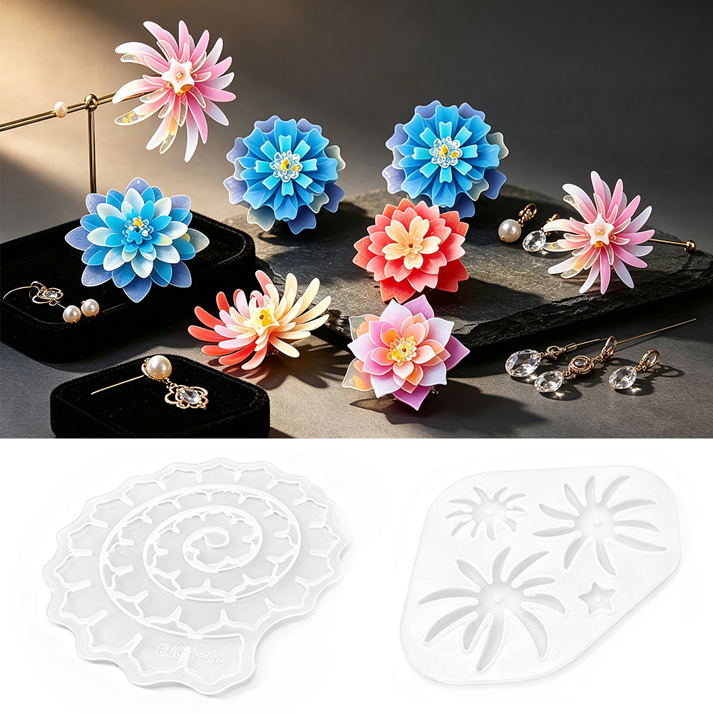 แม่พิมพ์ซิลิโคนลายดอกไม้หลายชั - Resin Craft Ideas บทวิจารณ์และราคา