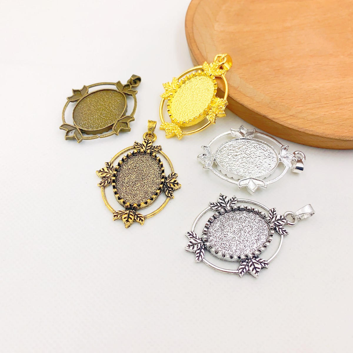 Onebeading Fit 18X25มม. รูปไข่ - Bezels Set Pendant บทวิจารณ์และราคา
