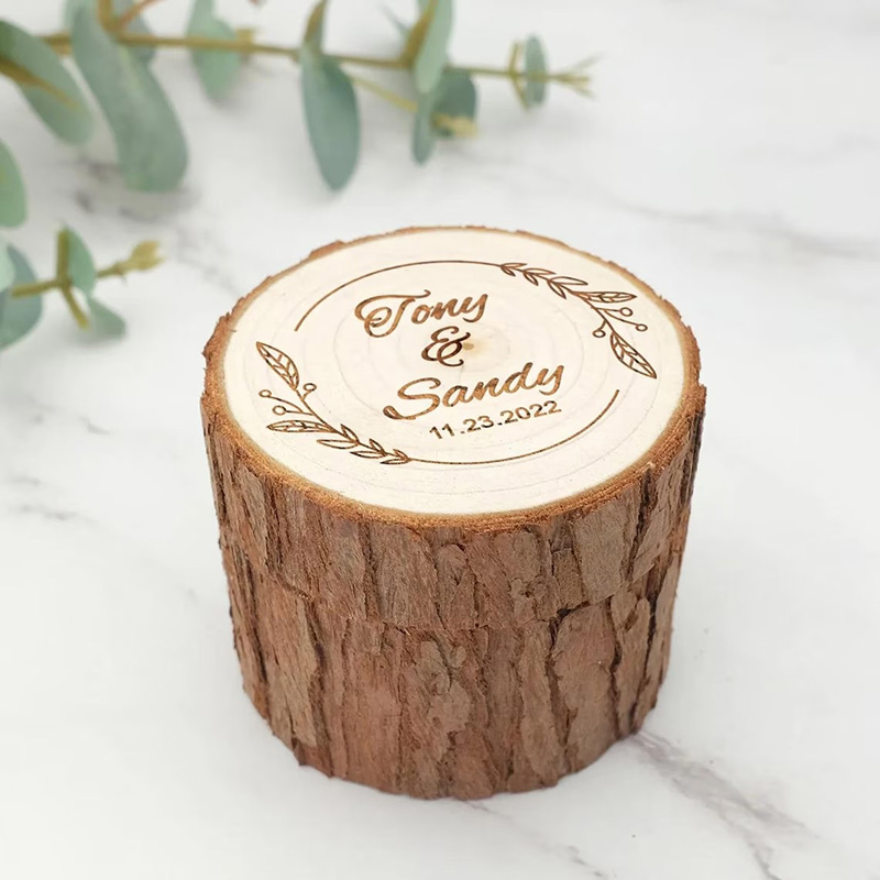 ส่วนบุคคลไม้งานแต่งงานแหวนกล่อ - Wood Ring Blank บทวิจารณ์และราคา