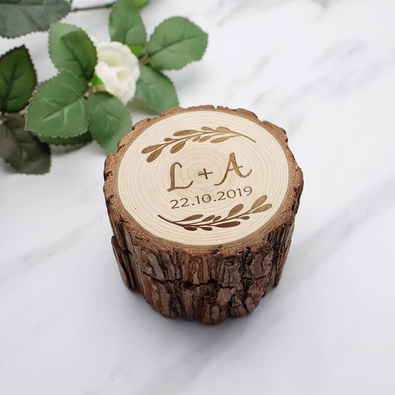 ส่วนบุคคลไม้งานแต่งงานแหวนกล่อ - Wood Ring Blank บทวิจารณ์และราคา